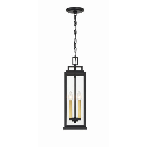 Aspen 4 Light 6.5" Outdoor Pendant in Matte Black