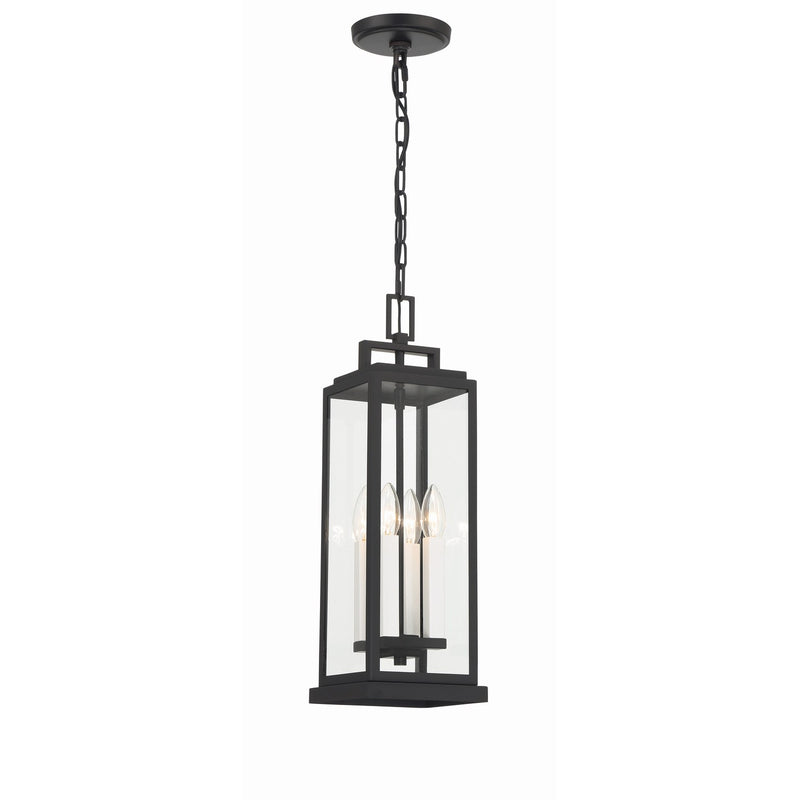 Aspen 4 Light 6.5" Outdoor Pendant in Matte Black