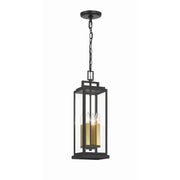 Aspen 4 Light 6.5" Outdoor Pendant in Matte Black