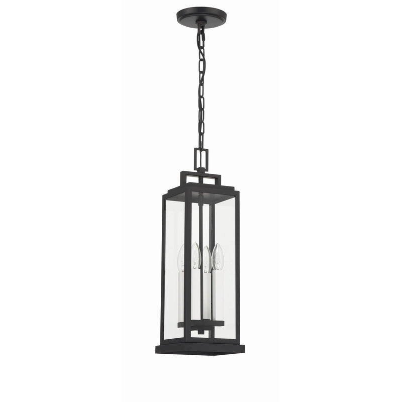 Aspen 4 Light 6.5" Outdoor Pendant in Matte Black