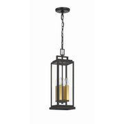 Aspen 4 Light 6.5" Outdoor Pendant in Matte Black