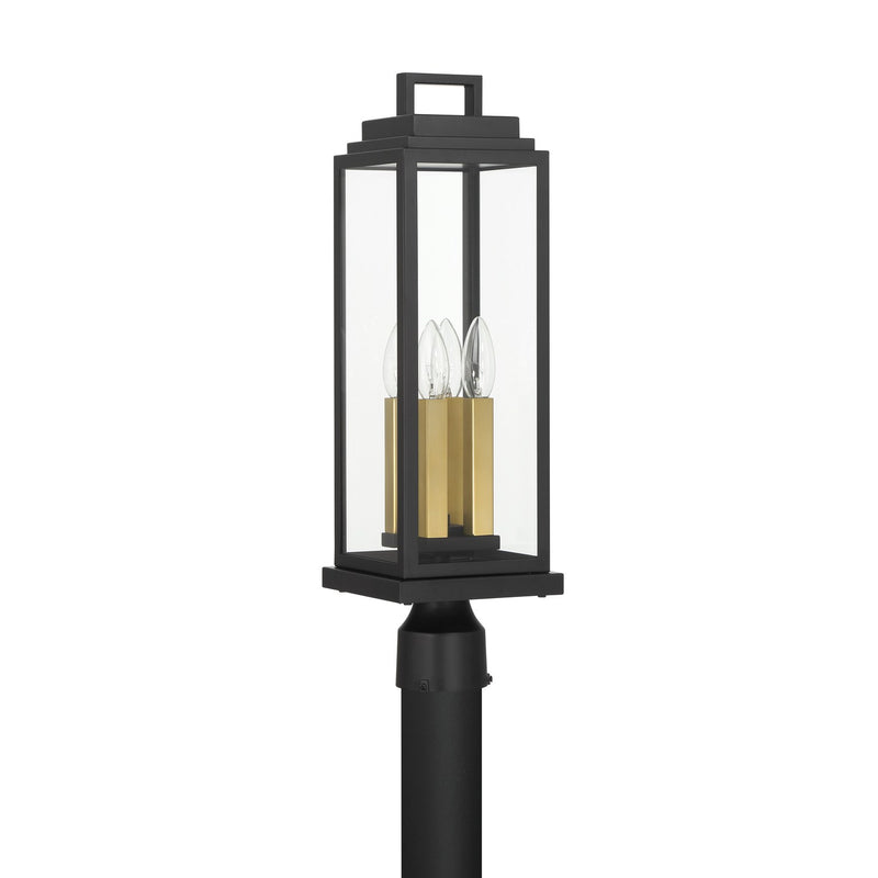 Aspen 4 Light 6.5" Outdoor Post in Matte Black
