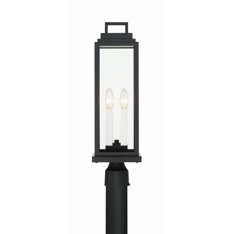 Aspen 4 Light 6.5" Outdoor Post in Matte Black