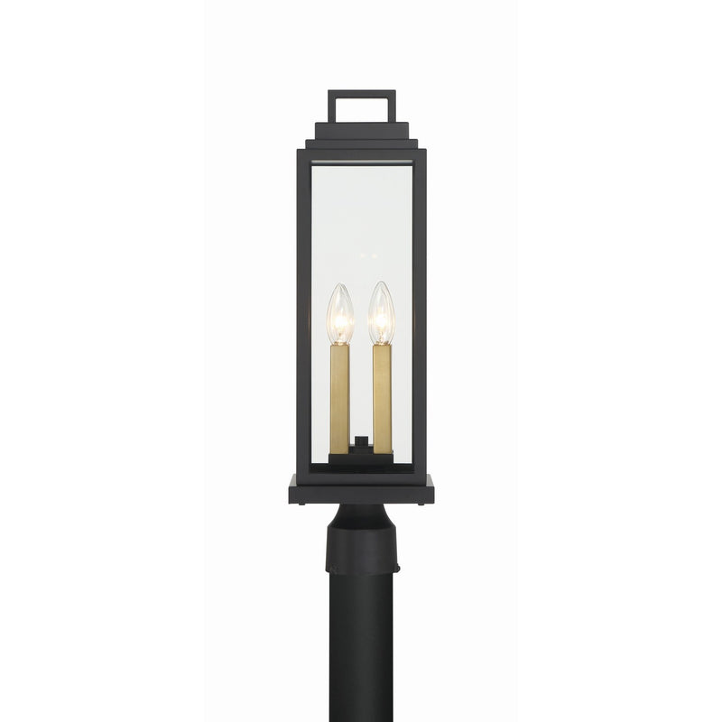 Aspen 4 Light 6.5" Outdoor Post in Matte Black