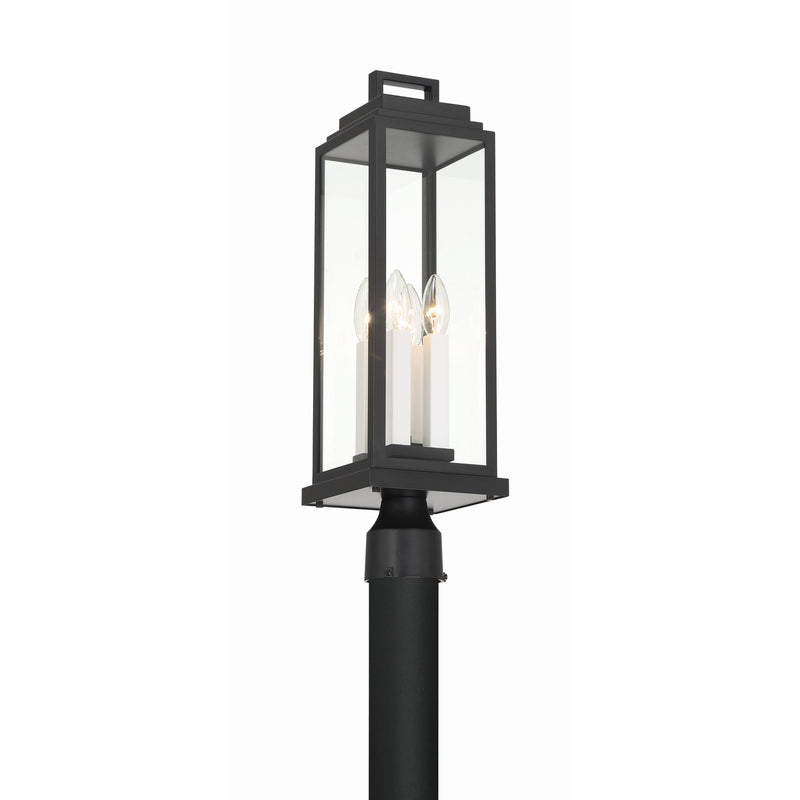 Aspen 4 Light 6.5" Outdoor Post in Matte Black