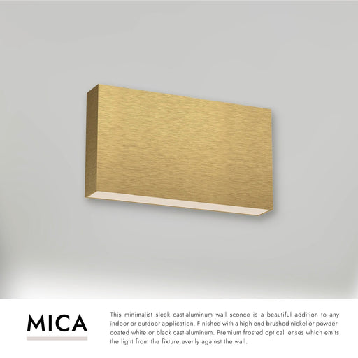 Mica 10" All-terior Up/Down Wall Light in Brushed Gold