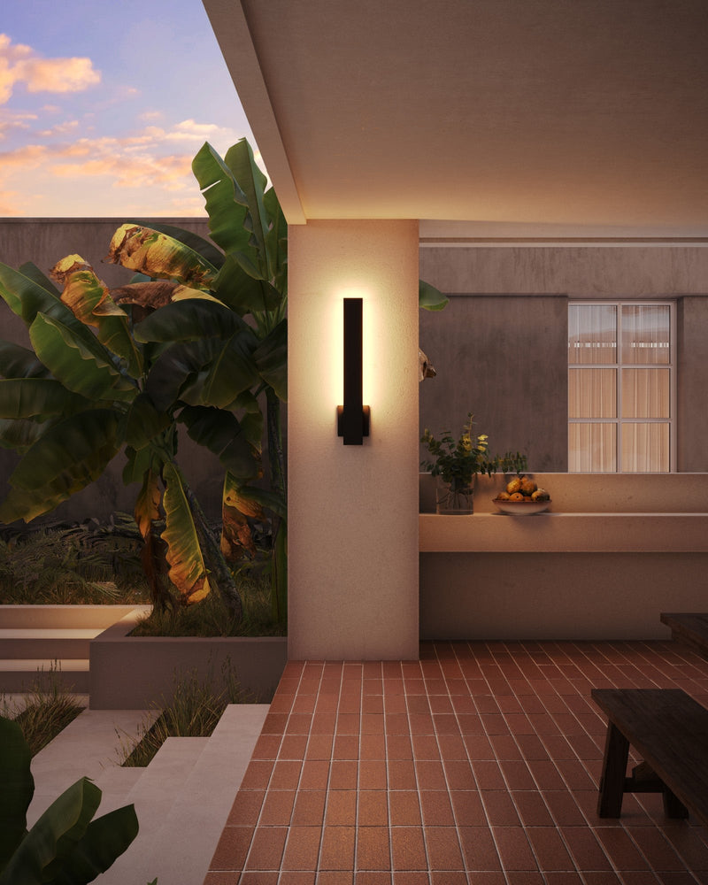 Vesta 24" All-terior Wall Light in Black