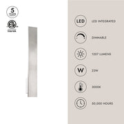 Vesta 24" All-terior Wall Light in White