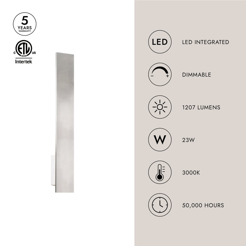Vesta 24" All-terior Wall Light in White