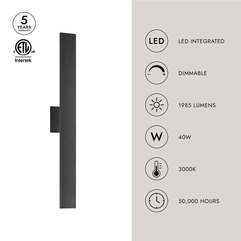 Vesta 36" All-terior Wall Light in White