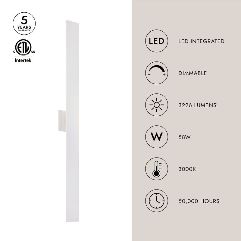 Vesta 50" All-terior Wall Light in White