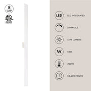 Vesta 72" All-terior Wall Light in Brushed Nickel
