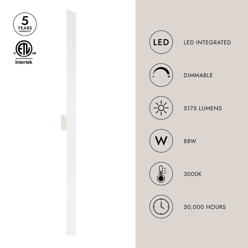 Vesta 72" All-terior Wall Light in Brushed Nickel