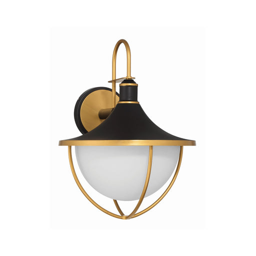 Atlas 3 Light 16.5" Outdoor Sconce in Matte Black + Textured Gold