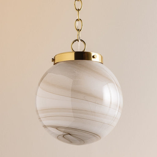 Ambra Small Pendant in Aged Brass
