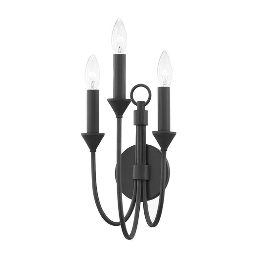 Cate 3-Light Wall Sconce in Forged Iron
