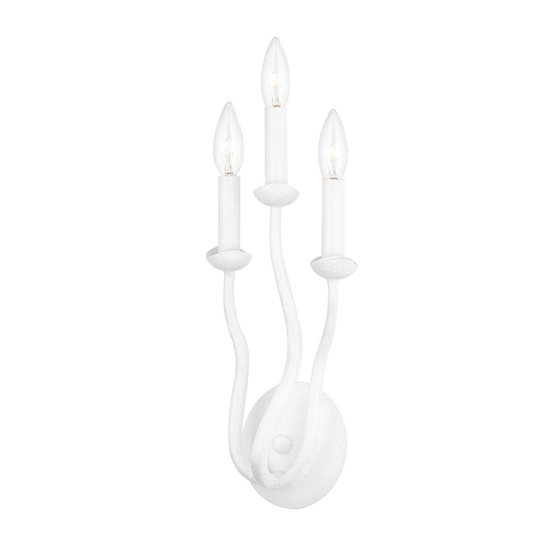 Reign 3-Light Wall Sconce in Gesso White