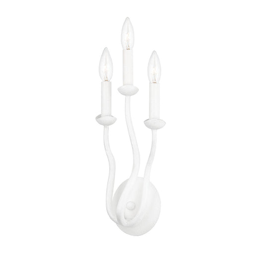 Reign 3-Light Wall Sconce in Gesso White