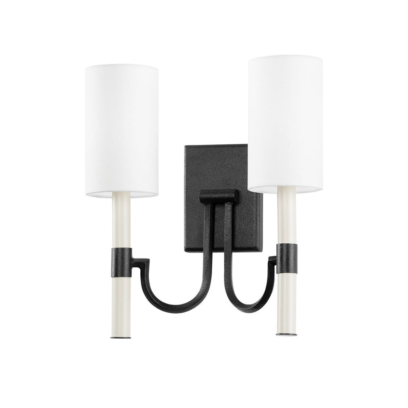 Gustine 2-Light Wall Sconce in Forged Iron