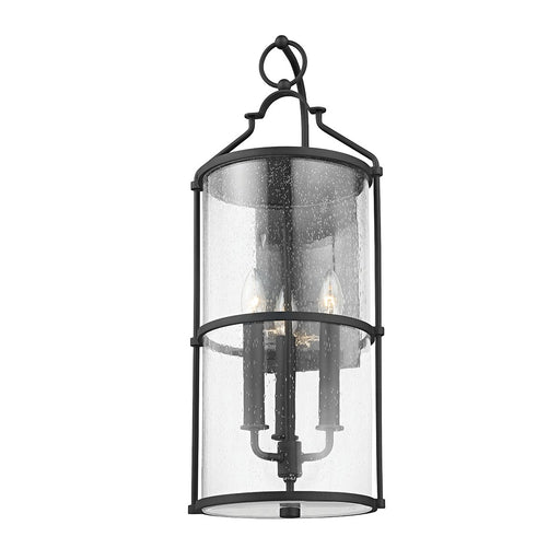 Burbank 3-Light Outdoor Wall Lantern in Texture Black