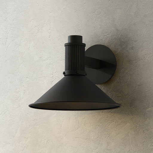 Elani Small Outdoor Wall Sconce in Texture Black