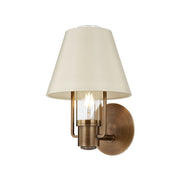 Kindle Wall Sconce in Patina Brass / Soft Sand