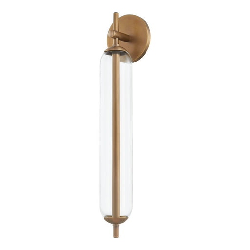 Blaze Outdoor Wall Sconce in Patina Brass