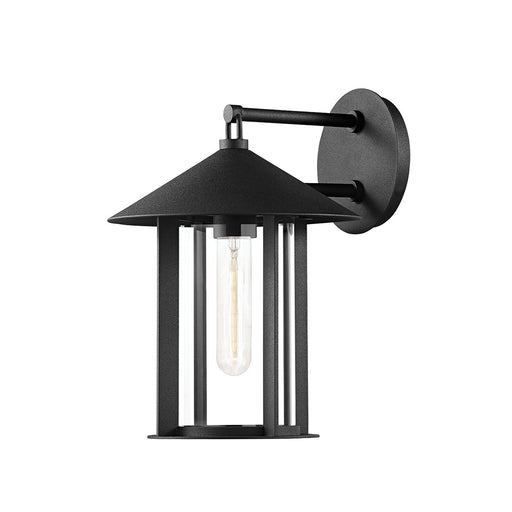 Long Beach Outdoor Wall Lantern in Texture Black