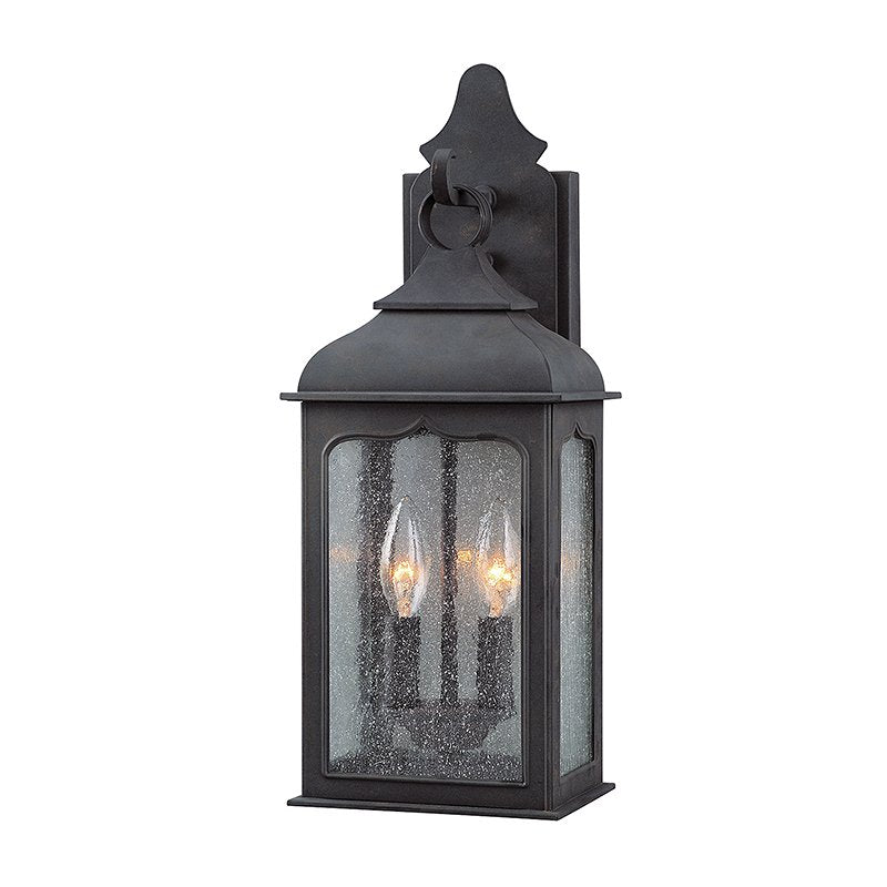 Henry Street 2-Light Large Outdoor Wall Lantern in Textured Bronze