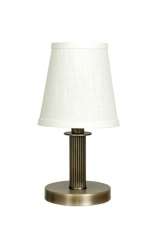 Bryson 11.75" Reeded Column Mini Accent Table Lamp in Antique Brass
