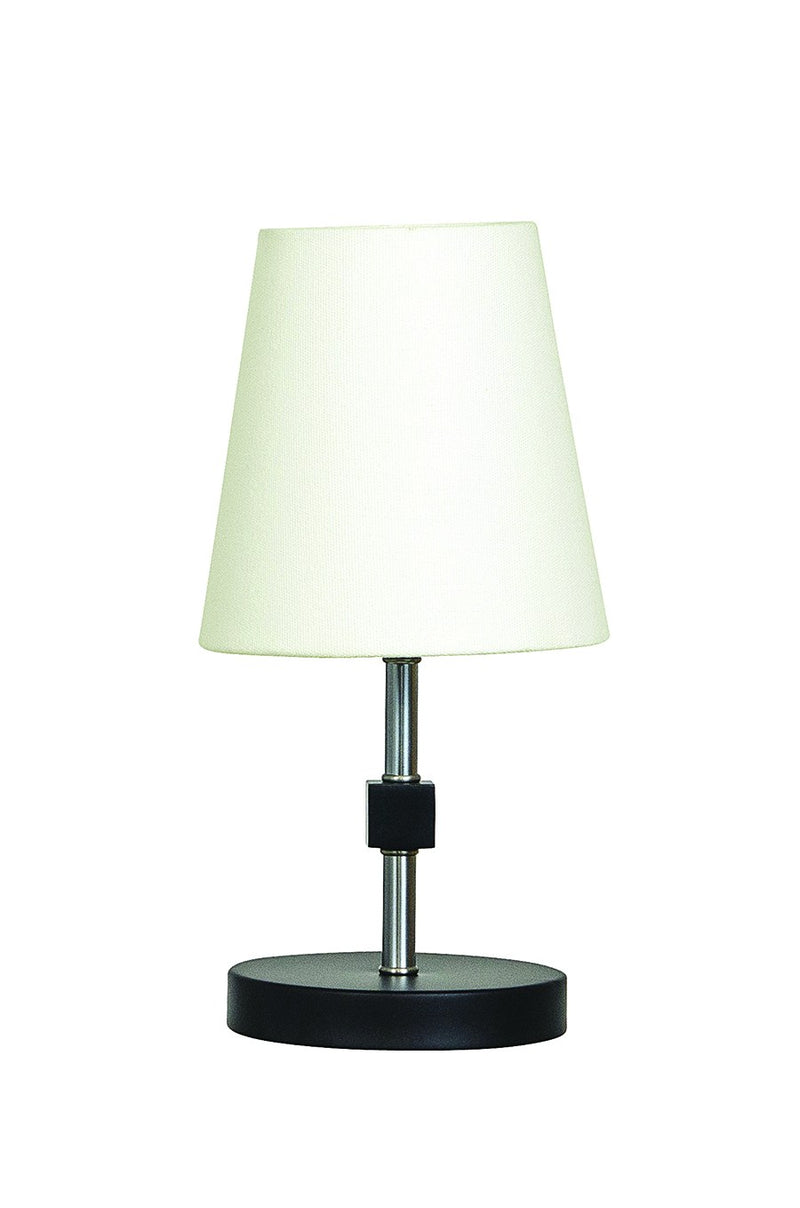 Bryson 12" Cube Mini Accent Table Lamp in Black/Stin Nickel