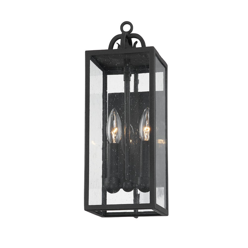 Caiden 2-Light Outdoor Wall Lantern in Forged Iron