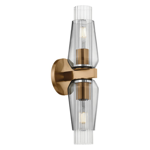 Rex 2-Light Wall Sconce in Patina Brass