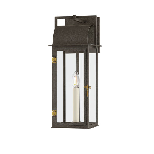 Bohen Large Outdoor Wall Lantern in French Iron / Patina Brass
