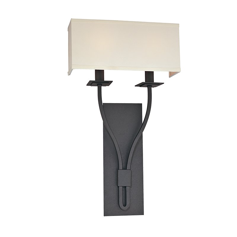 Palladium 2-Light Wall Sconce in Texture Black