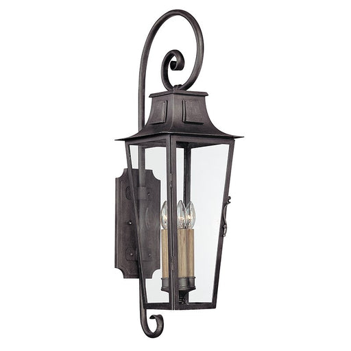 Parisian Square 4-Light Outdoor Wall Lantern in Aged Pewter