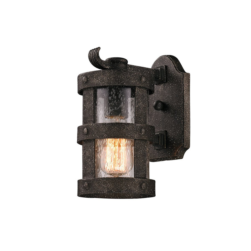 Barbosa Outdoor Wall Lantern in Aged Pewter