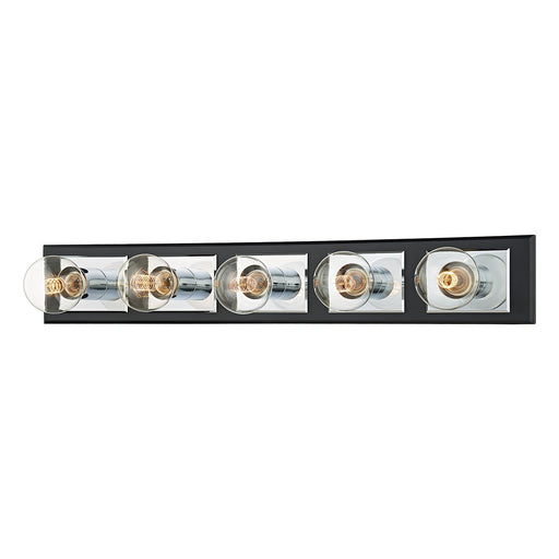 Runyan 5-Light Bath Vanity Light in Polished Chrome / Soft Black