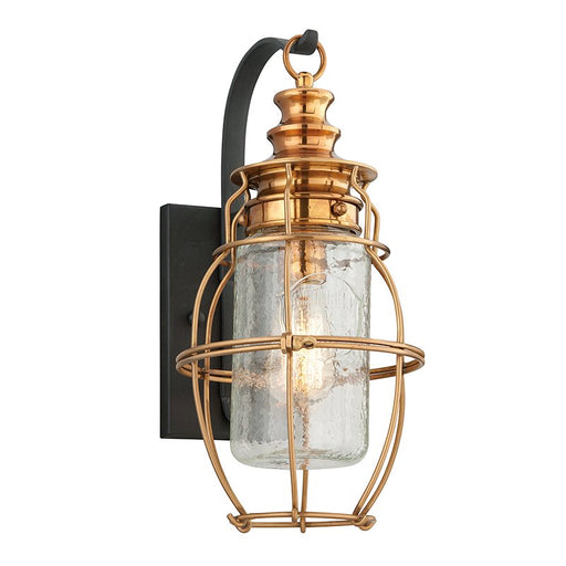 Little Harbor Outdoor Wall Lantern in Old Brass