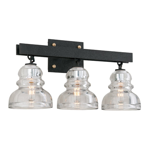 Menlo Park 3-Light Bath Vanity Light in Textured Iron