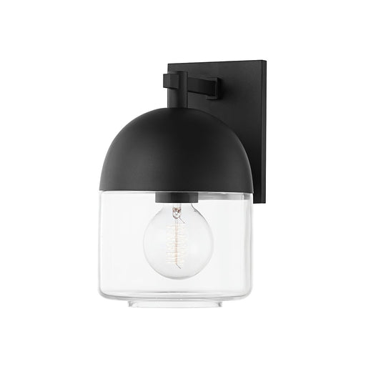 Zephyr Small Outdoor Wall Sconce in Texture Black