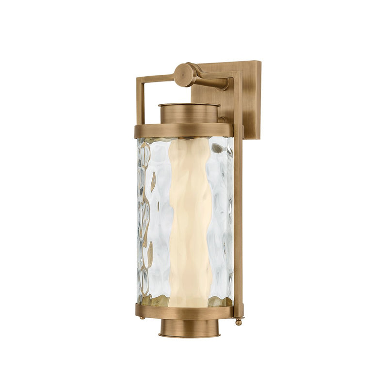 Haddock Small Outdoor Wall Lantern in Patina Brass