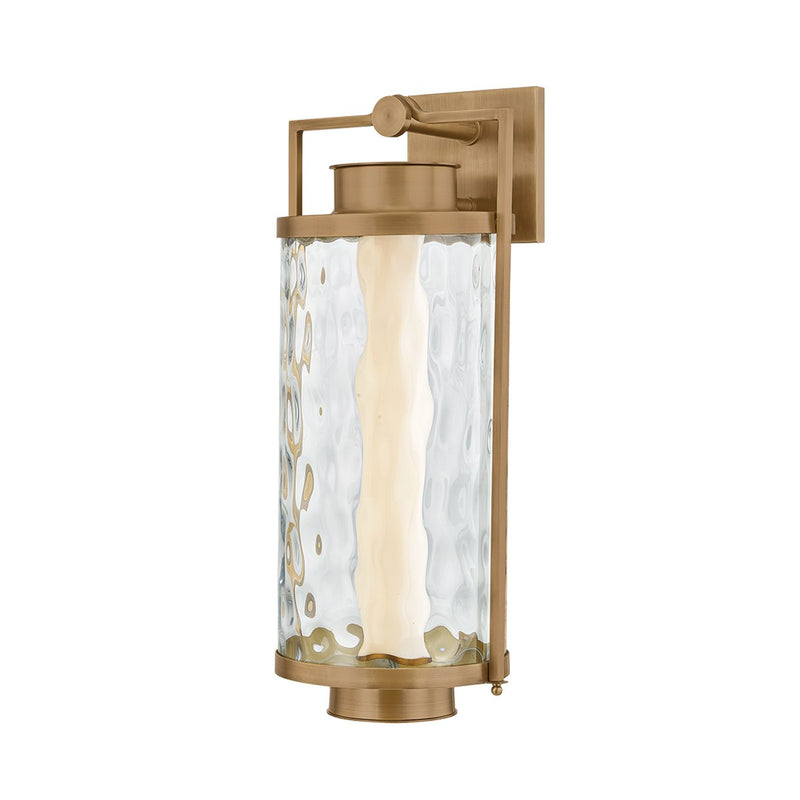 Haddock Medium Outdoor Wall Lantern in Patina Brass
