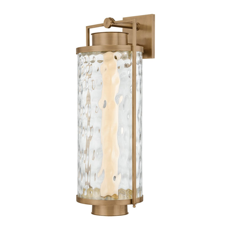 Haddock Large Outdoor Wall Lantern in Patina Brass