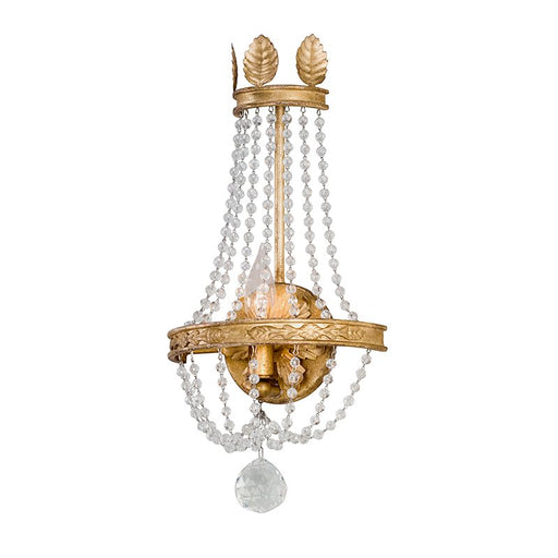 Viola Wall Sconce in Vintage Gold Leaf