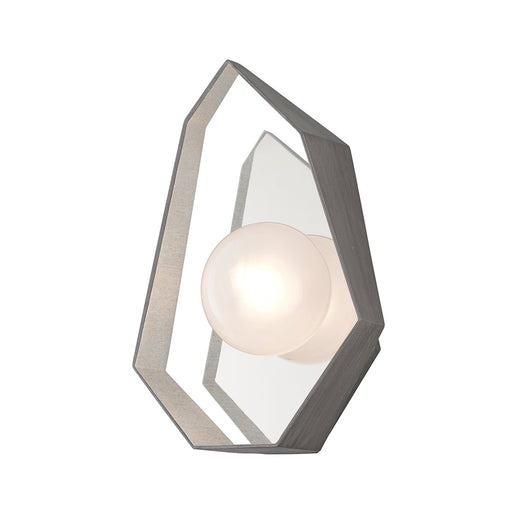 Origami Wall Sconce in Graphite With Silver Leaf