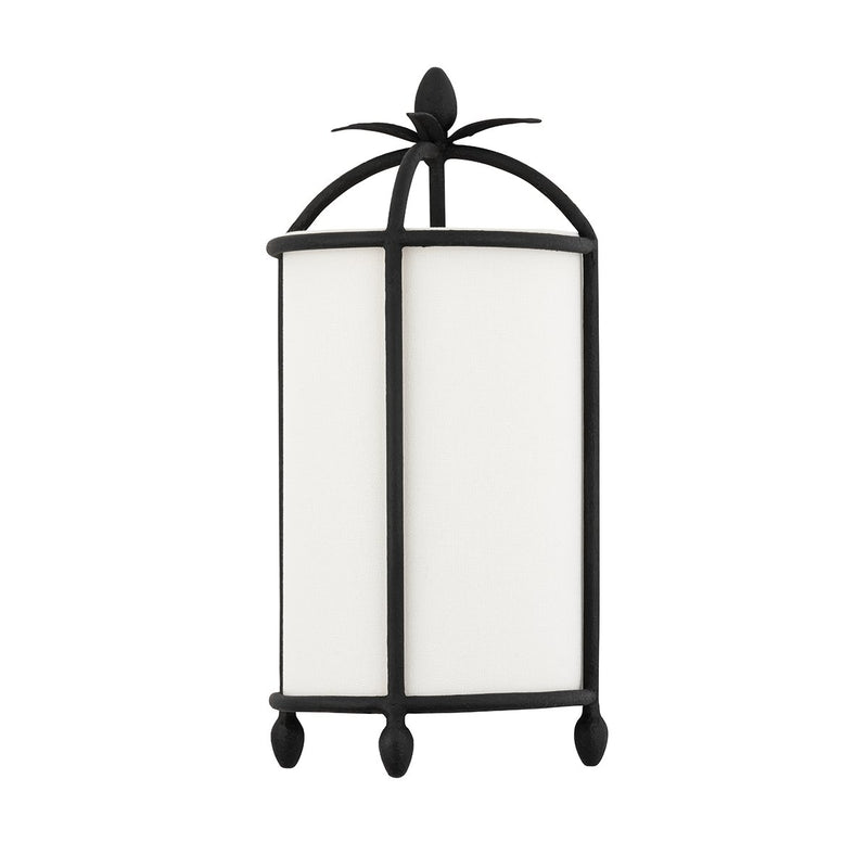 Brooks 2-Light Wall Sconce in Black Iron