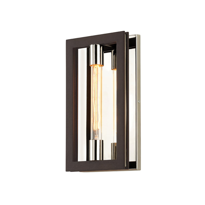 Enigma Wall Sconce in Bronze With Polished Stainless