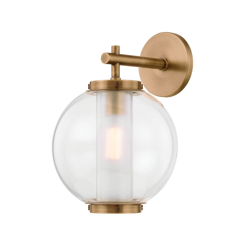 Marco Small Outdoor Wall Sconce in Patina Brass