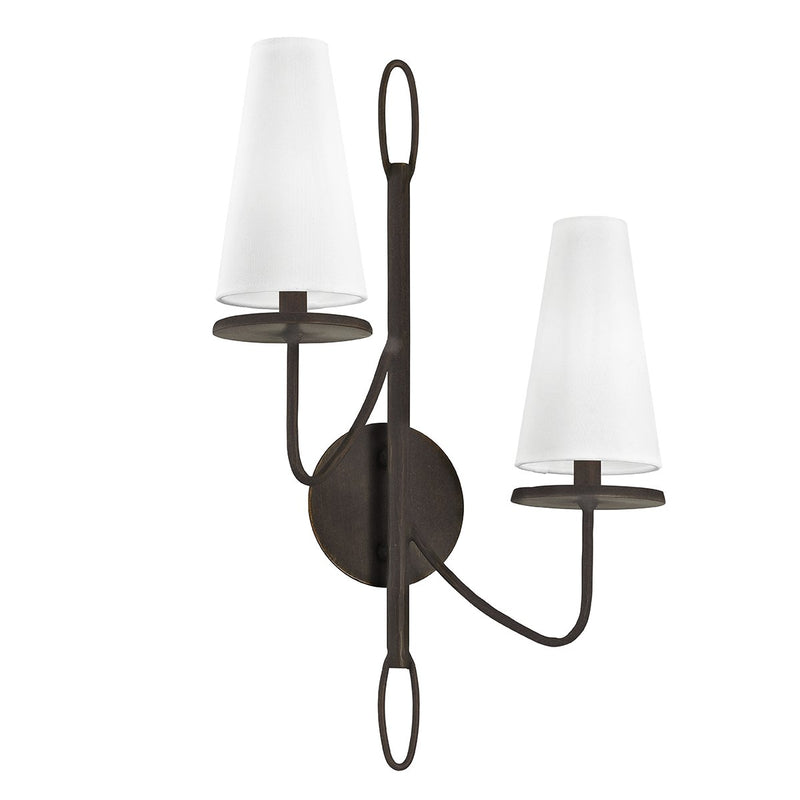 Marcel 2-Light Wall Sconce in Textured Bronze